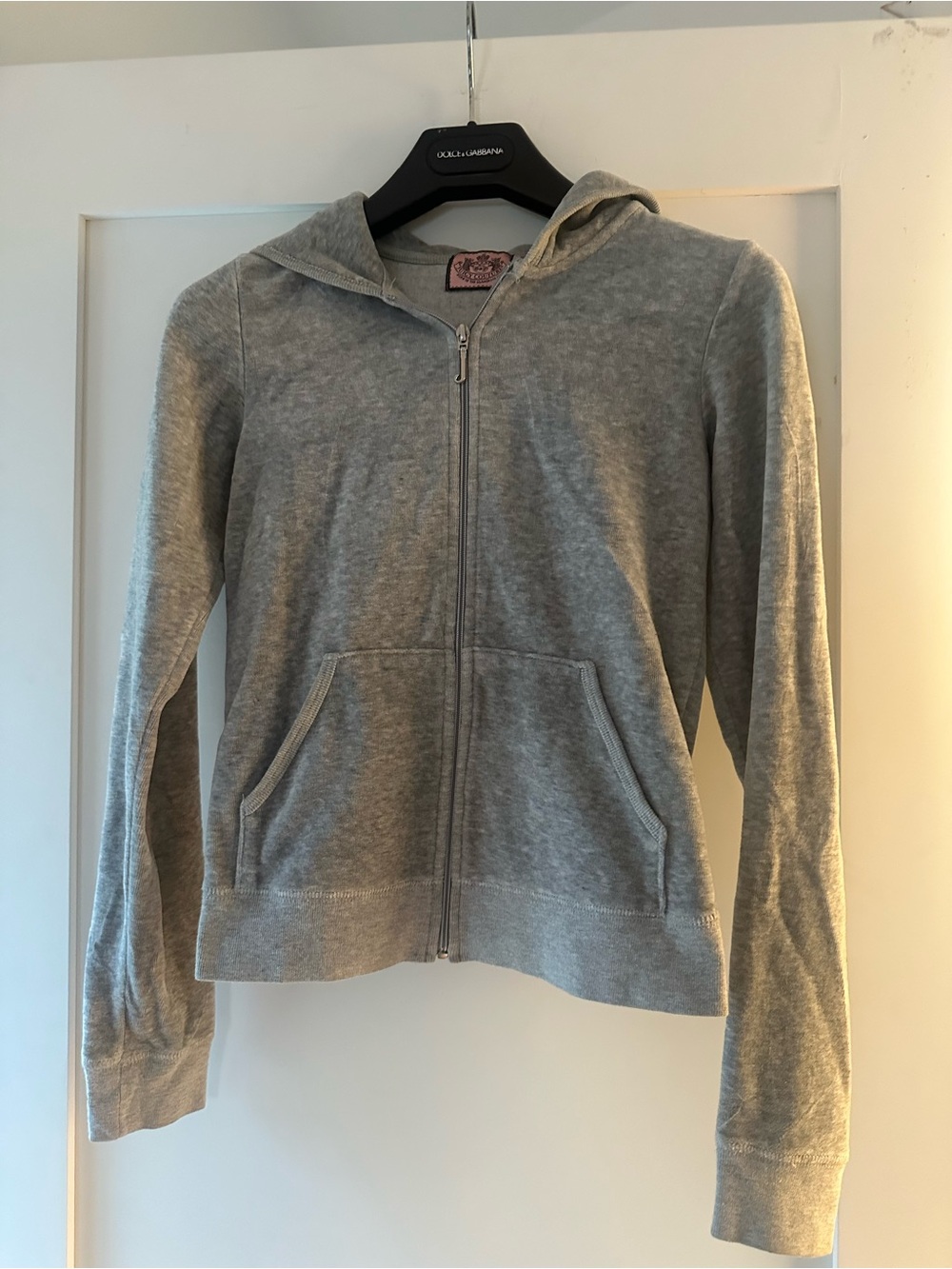 Juicy Couture Heather Gray Full-Zip Hoodie